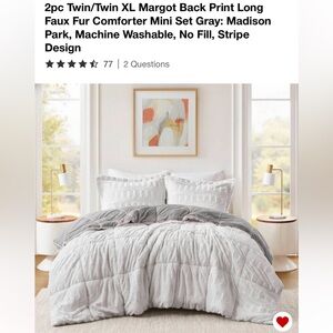 Madison Park Gray and White Comforter Set